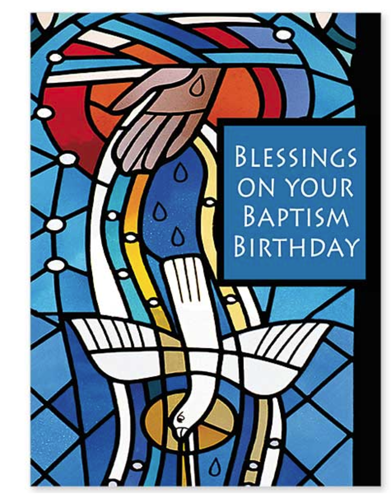 The Printery House Blessings on Your Baptism Birthday Baptism Anniversary Card