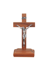 Christian Brands 6" Walnut Standing Crucifix