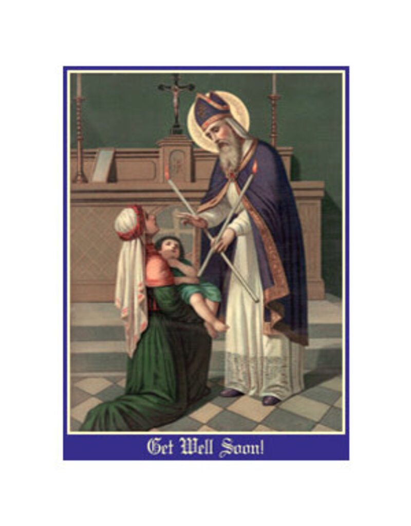 Saints Galore Catholic Publishing Get Well | St. Blaise Card