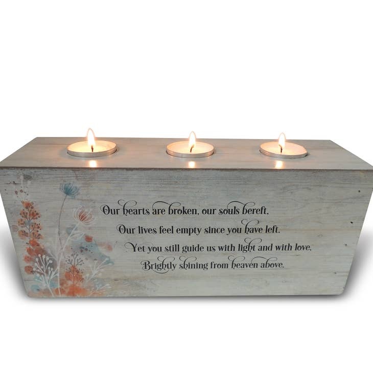 Abbey & CA Gift Memorial Candle Holder Queen of Angels Catholic Store