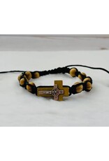 Oremus Mercy Wooden Bracelet with Crucifix