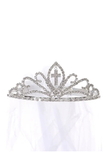 Kid's Dream Cross Tiara with Veil