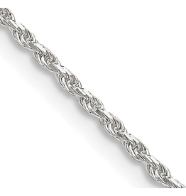 Sterling Silver 1.5mm Diamond-cut Rope 20" Chain