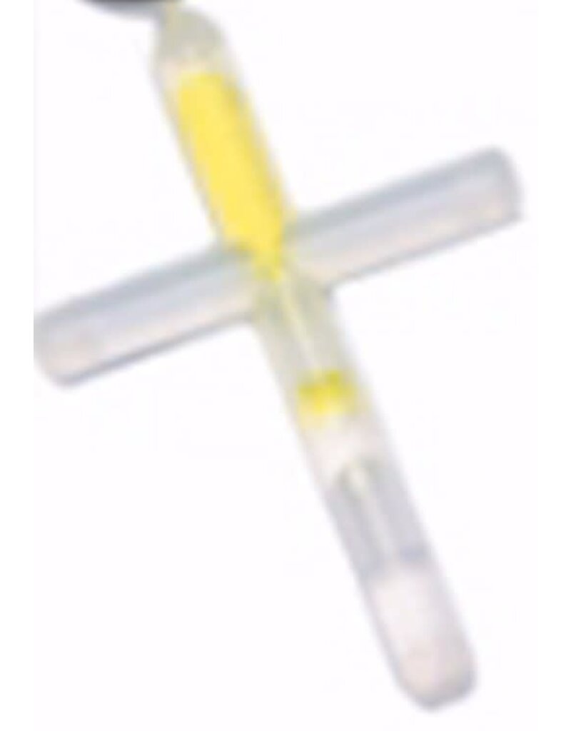 Christ to all Snap-N-Glow Necklace-Jesus Is The Light Cross w/27" Black Cord