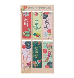 Christian Art Gifts Magnetic Pagemarker Set Walk In Love (Set Of 6)