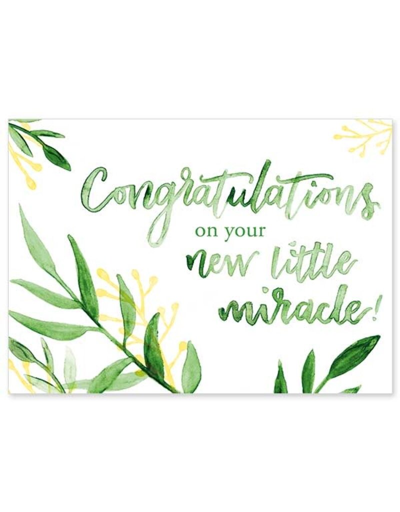 The Printery House Congratulations on Your Little Miracle! Baby Congratulations Card