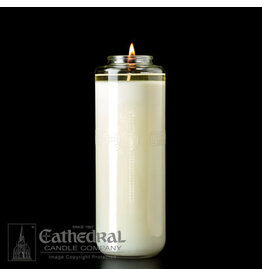 Cathedral Candle Co. 8 Day Domus Christi Glass Bottle Style 51% Beeswax (Box of 12)