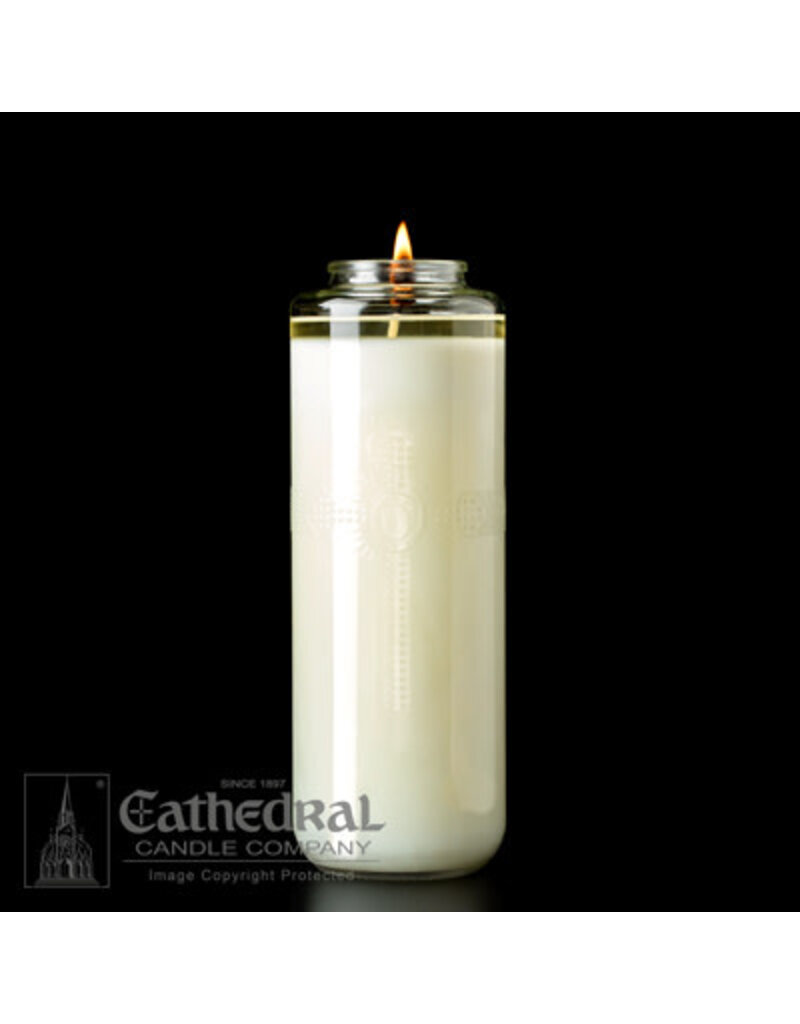 Cathedral Candle Co. 8 Day Domus Christi Glass Bottle Style 51% Beeswax (Box of 12)