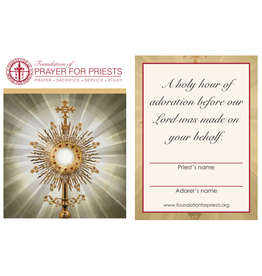 Foundation of Prayer for Priests Holy Hour for Priests Card