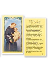 WJ Hirten Laminated Holy Card Unfailing Prayer to St. Anthony