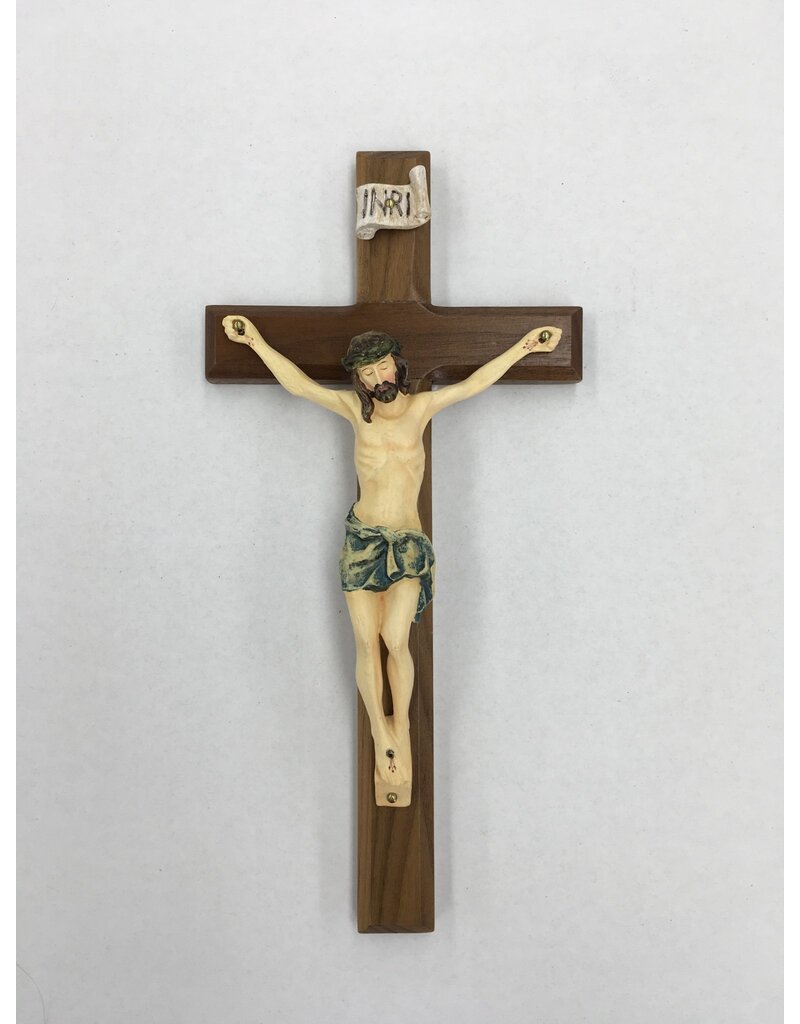 McVan 10" Walnut Crucifix with Resin Corpus