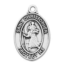 McVan Sterling Silver St. Christopher  13" Baby  Necklace