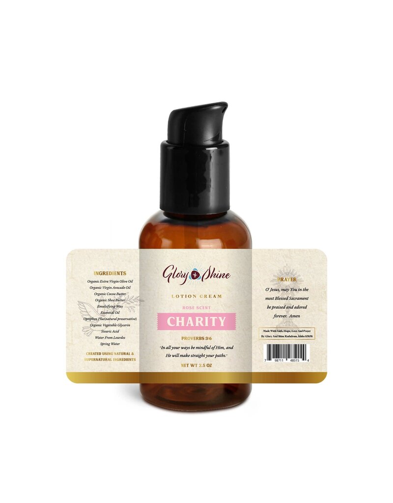 Glory and Shine 2oz Travel Size Charity Lotion (Rose)