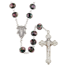 Creed Hand Painted Rosary - Black