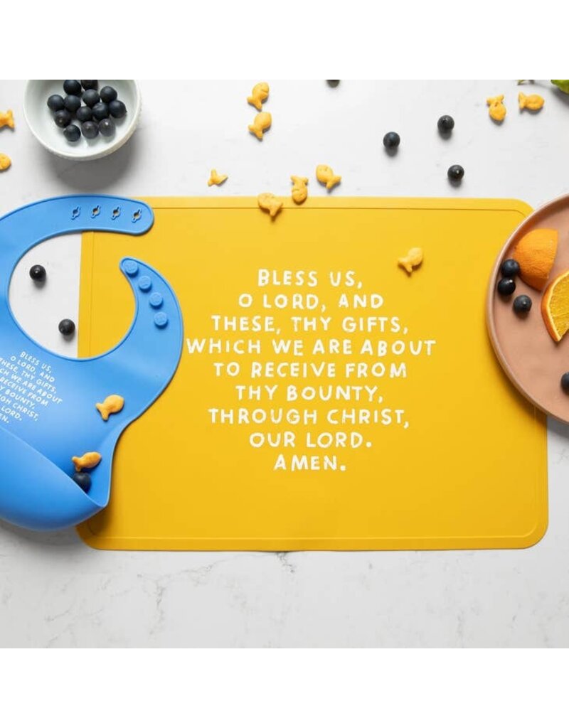 Be A Heart Meal Blessing Silicone Placemat (Mustard Yellow)