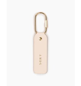Be A Heart AMDG Pink Leather Keychain
