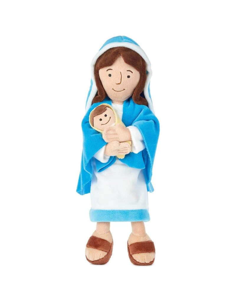 Hallmark 12.75" Mother Mary Holding Baby Jesus Plush Doll