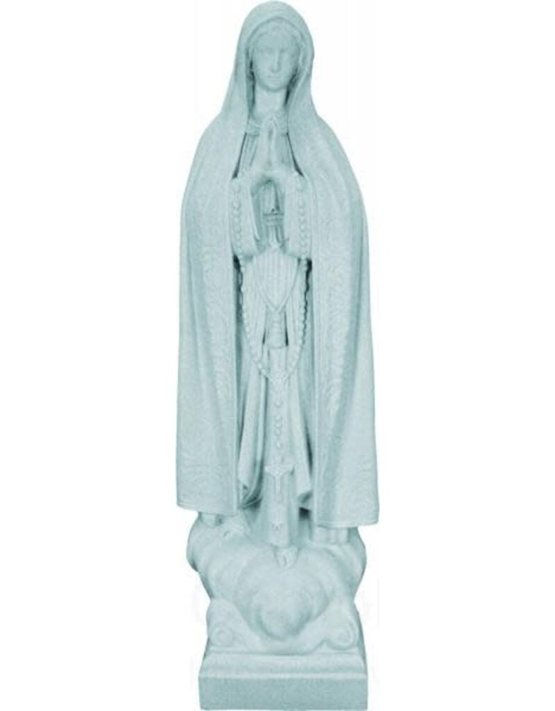 Space Age Plastics 24" Our Lady Of Fatima Plastic Garden Statue - Granite Finish