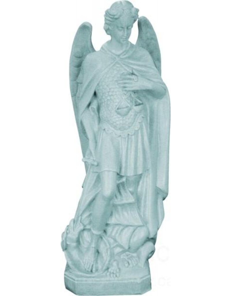 Space Age Plastics 24" St. Michael the  Archangel Plastic Garden Statue - Granite Finish