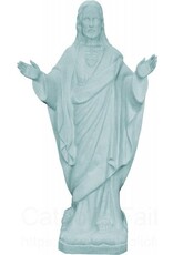 Space Age Plastics 24" Blessing Sacred Heart Of Jesus Plastic Garden Statue - Granite Finish