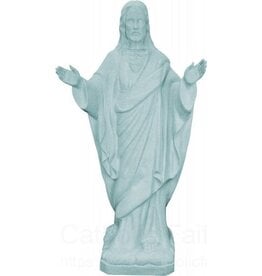 Space Age Plastics 24" Blessing Sacred Heart Of Jesus Plastic Garden Statue - Granite Finish