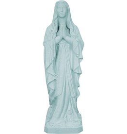 Space Age Plastics 24" Our Lady Of Lourdes Plastic Garden Statue - Granite Finish