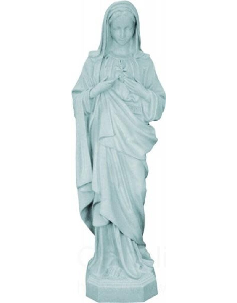 Space Age Plastics 24" Immaculate Heart Of Mary Plastic Garden Statue - Granite Finish