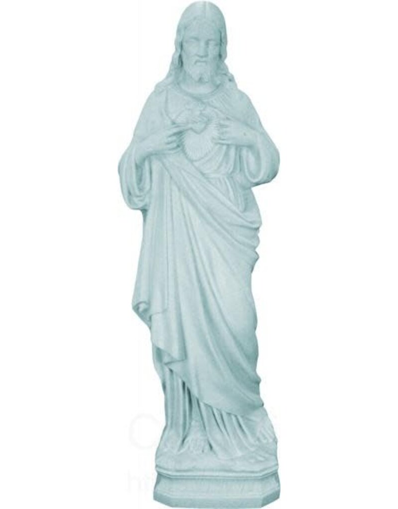 Space Age Plastics Copy of 24" Blessing Sacred Heart Of Jesus Plastic Garden Statue - Granite Finish