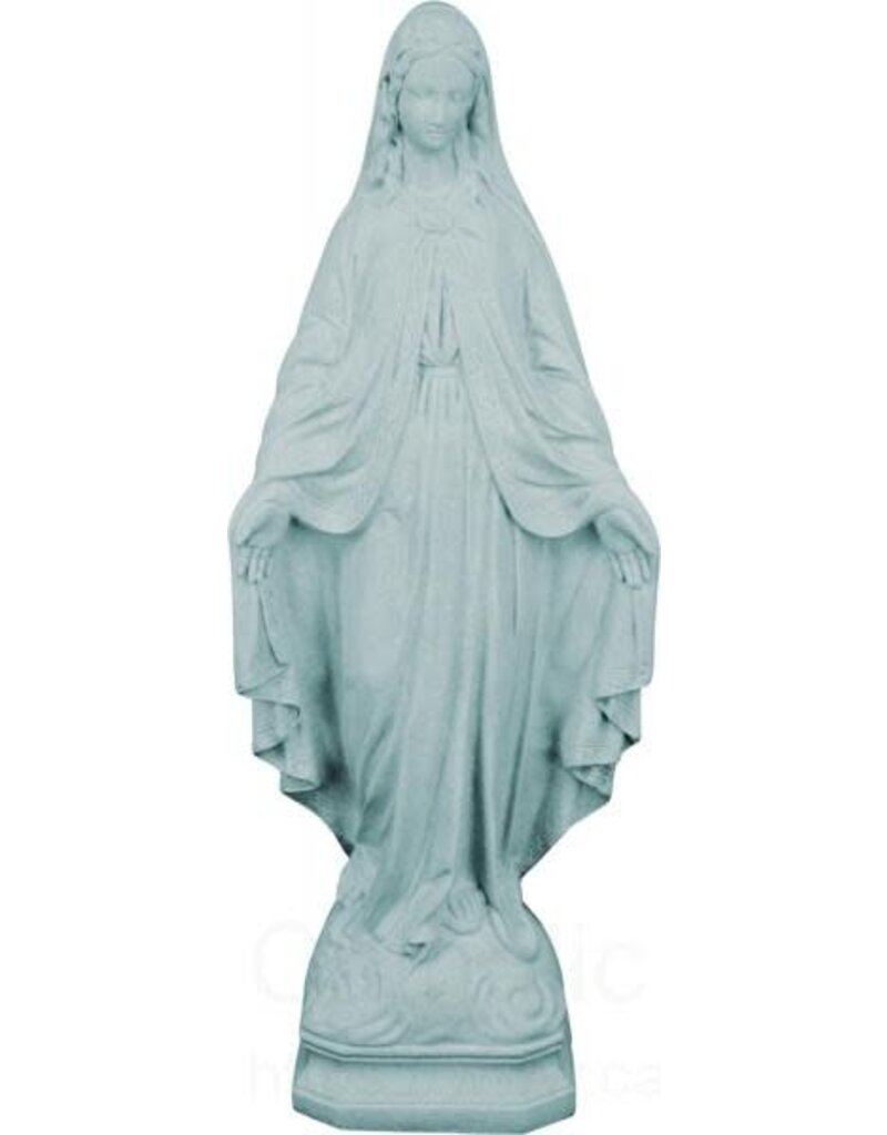 Space Age Plastics 24" Our Lady of Grace Plastic Garden Statue - Granite Finish