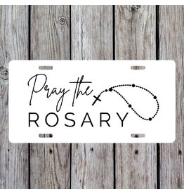 Crows Nest Atelier Pray the Rosary Vanity Auto License Plate