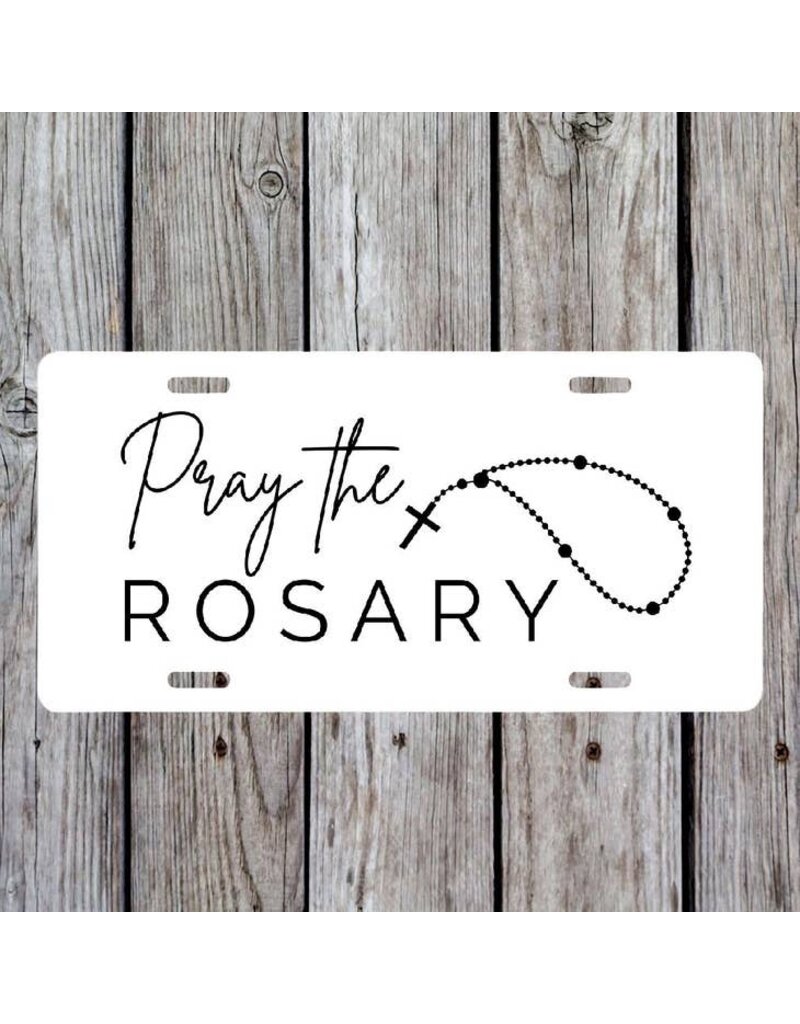 Crows Nest Atelier Pray the Rosary Vanity Auto License Plate