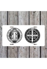 Crows Nest Atelier Saint Benedict Medal Vanity Auto License Plate