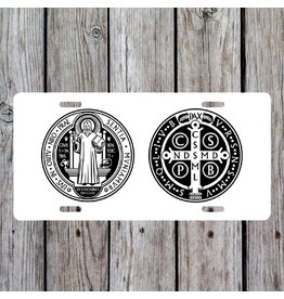 Crows Nest Atelier Saint Benedict Medal Vanity Auto License Plate