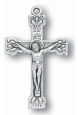 WJ Hirten 1.5" Silver Oxidized Fancy Crucifix