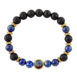 Creed Saint Michael Bracelet (Black/Blue)