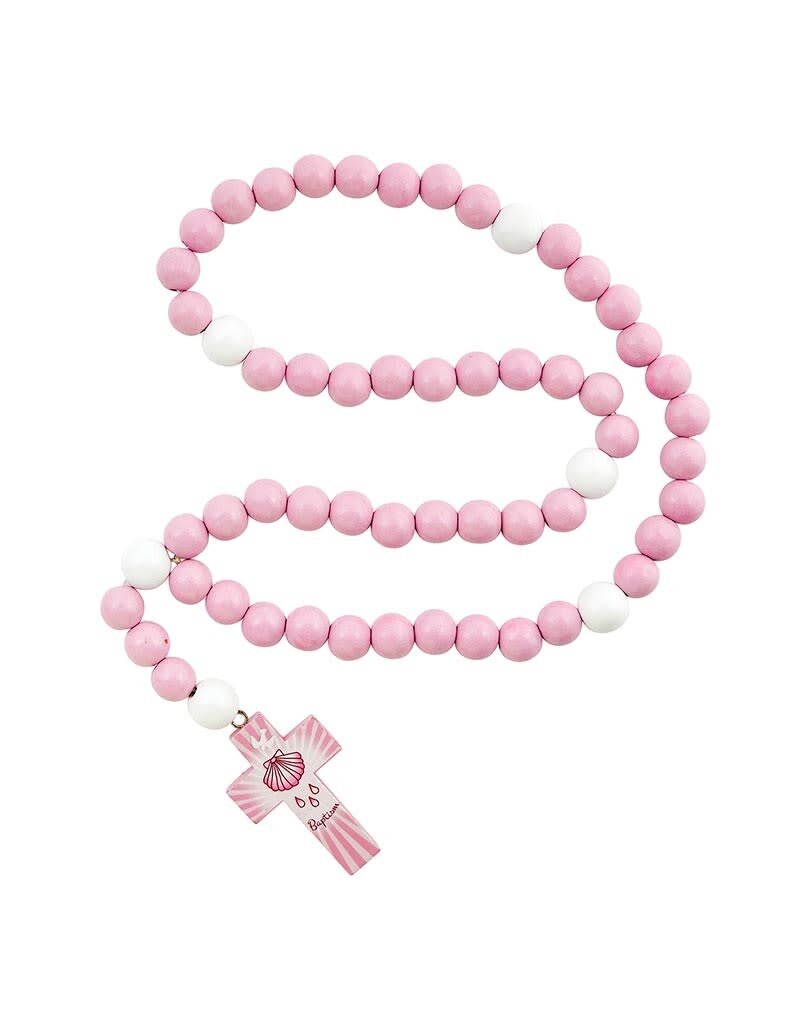 Berkander Pink Wood Baby Rosary