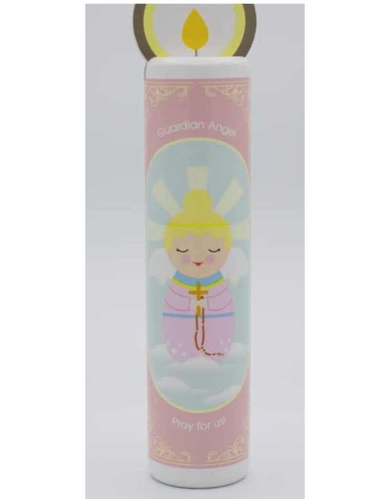 Shining Light Dolls Guardian Angel (girl) Wooden Prayer Candle