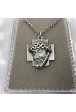 WJ Hirten (1 1/4") Ecce Homo Pewter Medal on 24" Chain