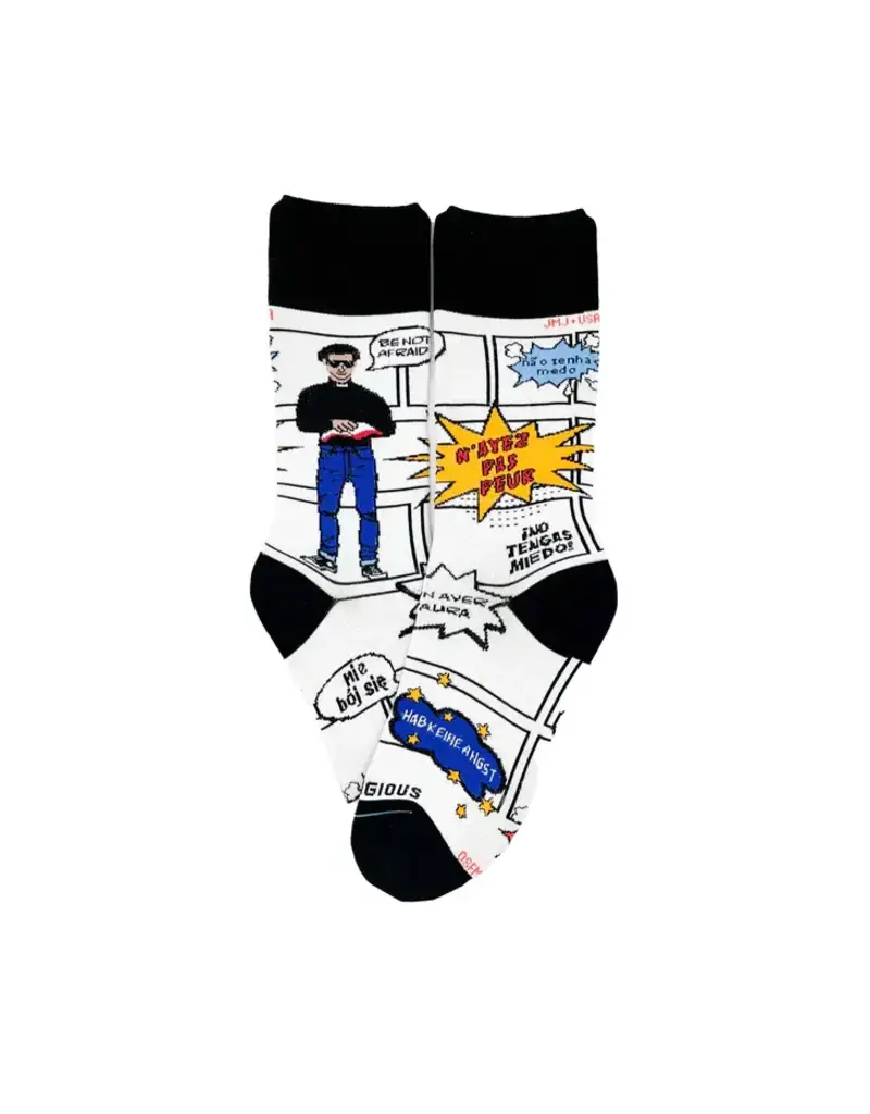 Sock Religious Sock Religious JPII Comic Book Socks
