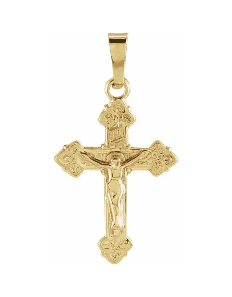 Stuller 14K Yellow Gold 18x13 mm Crucifix Pendant