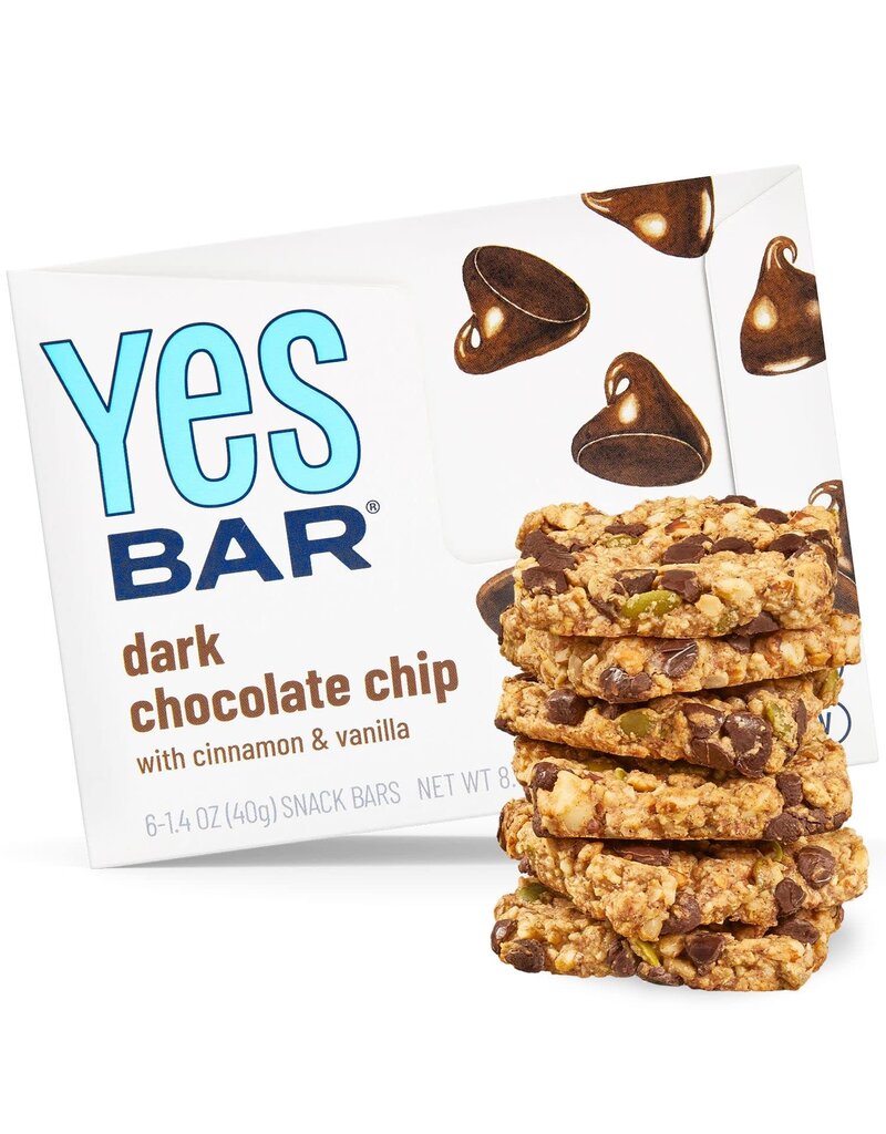 Yes Bar Yes Bar - Dark Chocolate Chip - Gourmet Plant-Based Snack Bar