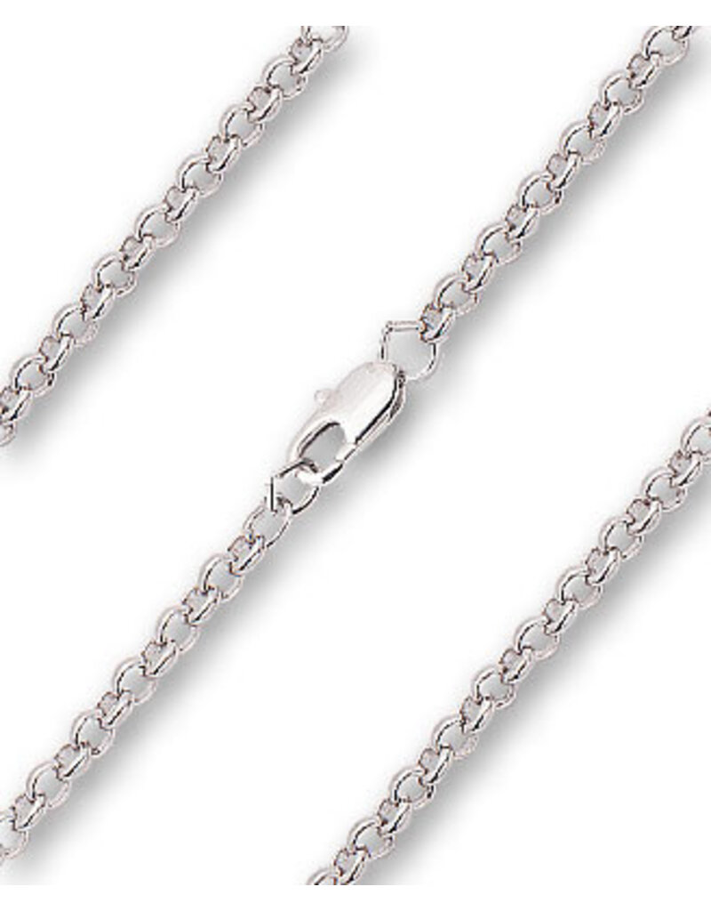 Bliss Manufacturing 20" Rhodium Plated Rolo Chain