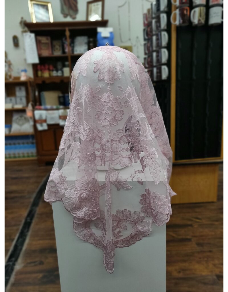 St. Stephen's Bookstore Spanish Mantilla Veil Pale Pink Olivia