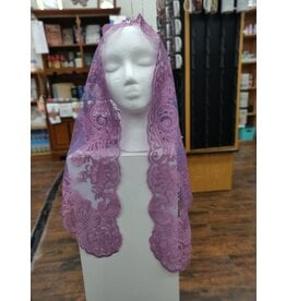 St. Stephen's Bookstore Spanish Mantilla Veil Wine Purple Espiral