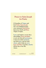 Christian Brands Laminated Prayer to Saint Joseph for Purity Holy Card