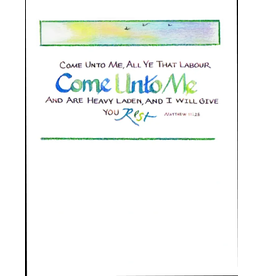 Life Greetings Come Unto Me Greeting Card