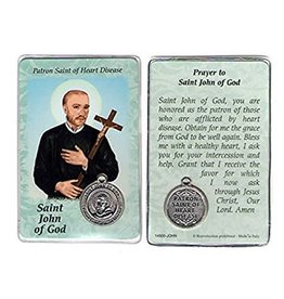 Lumen Mundi Healing Card - St John of God Card with Medal