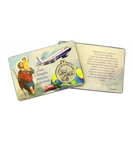 Lumen Mundi Traveler's Prayer Card With Medal St. Christopher
