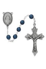 McVan 7mm Locklinked Metallic Blue Rosary