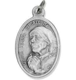 Saint Teresa of Calcutta Oxidized Medal